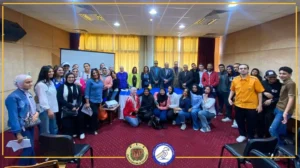 ندوة إعلامية لطلاب جامعة فاروس 