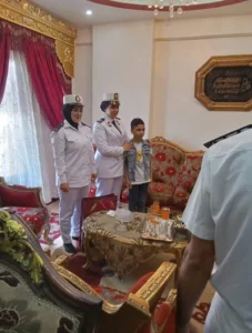 لجنه حقوق الانسان بوزارة الداخليه تقوم بزيارة طفل رشيد