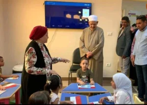 فضيلة الأمام الاكبر شيخ الازهر يفتتح ركن مجلة نور للطفل بمكتبة الأزهر بالقرنة غرب النيل بالأقصر •