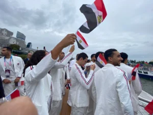 شاهد قارب البعثة المصرية في حفل افتتاح أولمبياد باريس 2024