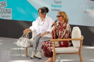 على هامش مهرجان الجونة السينمائى .. إسعاد يونس ل يسرا : انتي محاورة ممتازة