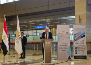 ️خلال زيارة محرري شئون الطيران المدني لمبنى الركاب الجديد بمطار برج العرب الدولى