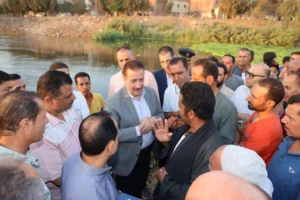 محافظ المنوفية يزور المواقع المتضررة من ارتفاع منسوب المياة ويوجه بتقديم الدعم اللازم•