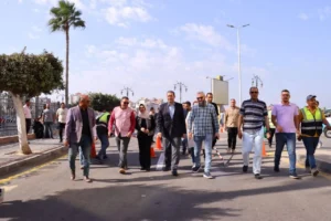 محافظ دمياط يفتتح الشارع الحربى بعد تنفيذ مشروع تطويره ضمن مشروعات الخطة الاستثمارية •