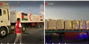 الهلال الأحمر المصري يدفع نحو 3450 طن من المساعدات العاجلة عبر قافلة «زاد العزة» الـ 47 إلى غزة
