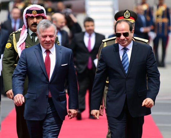 الرئيس السيسي وملك الأردن يجددان رفضهما للانتهاكات والممارسات التعسفية ضد الشعب الفلسطيني