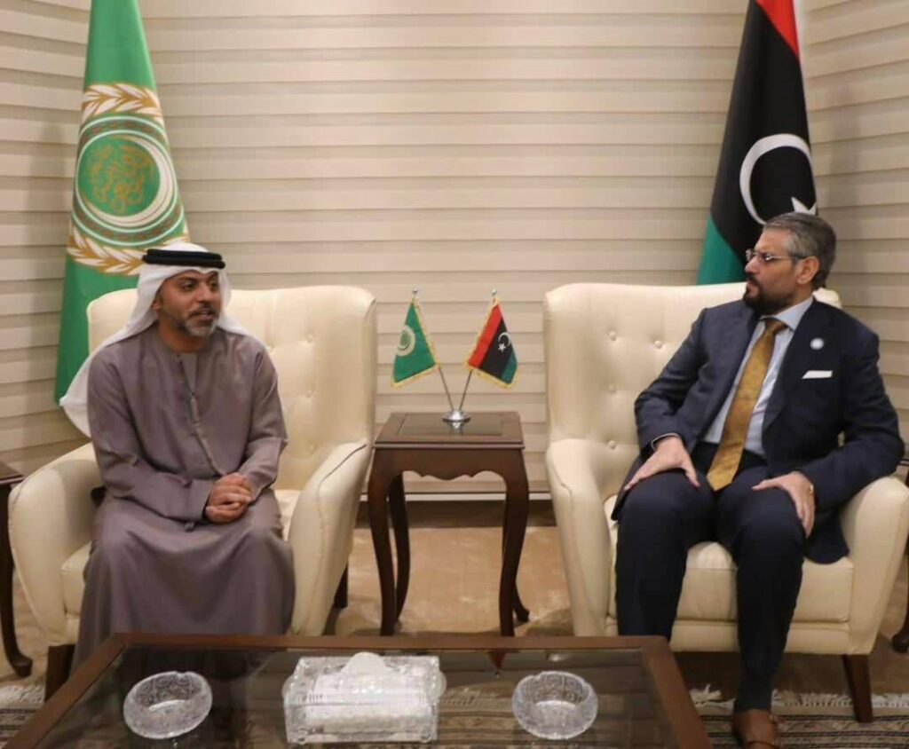 ثابت والزعابي يبحثان بالقاهرة آفاق التعاون المشترك بين ليبيا والإمارات
