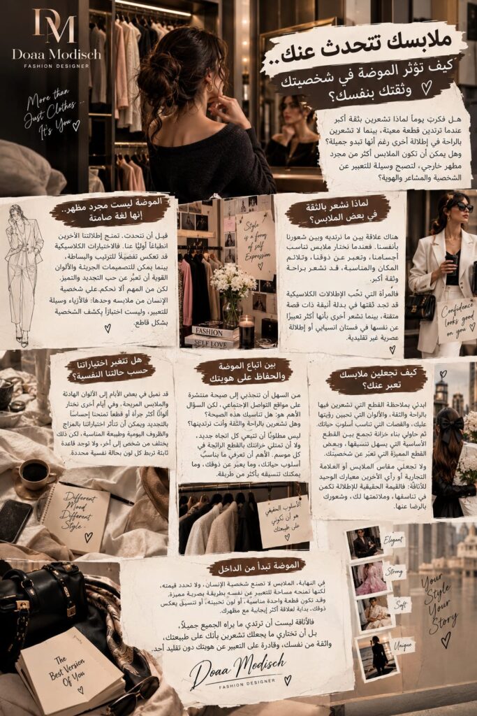 ملابسك تتحدث عنكِ.. كيف تؤثر الموضة في شخصيتك وثقتك بنفسك؟